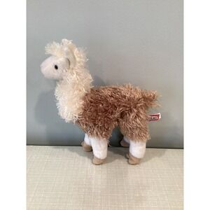 Douglas Llama Plush Stuffed Animal Brown White Shaggy 11 inch Standing